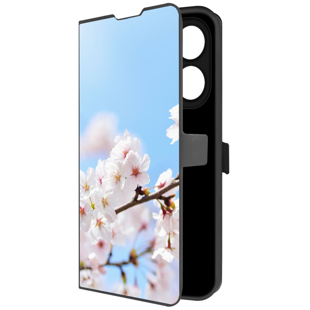 

Чехол-книжка Krutoff Eco Book для TECNO Spark 20 Pro Цветение (черный)