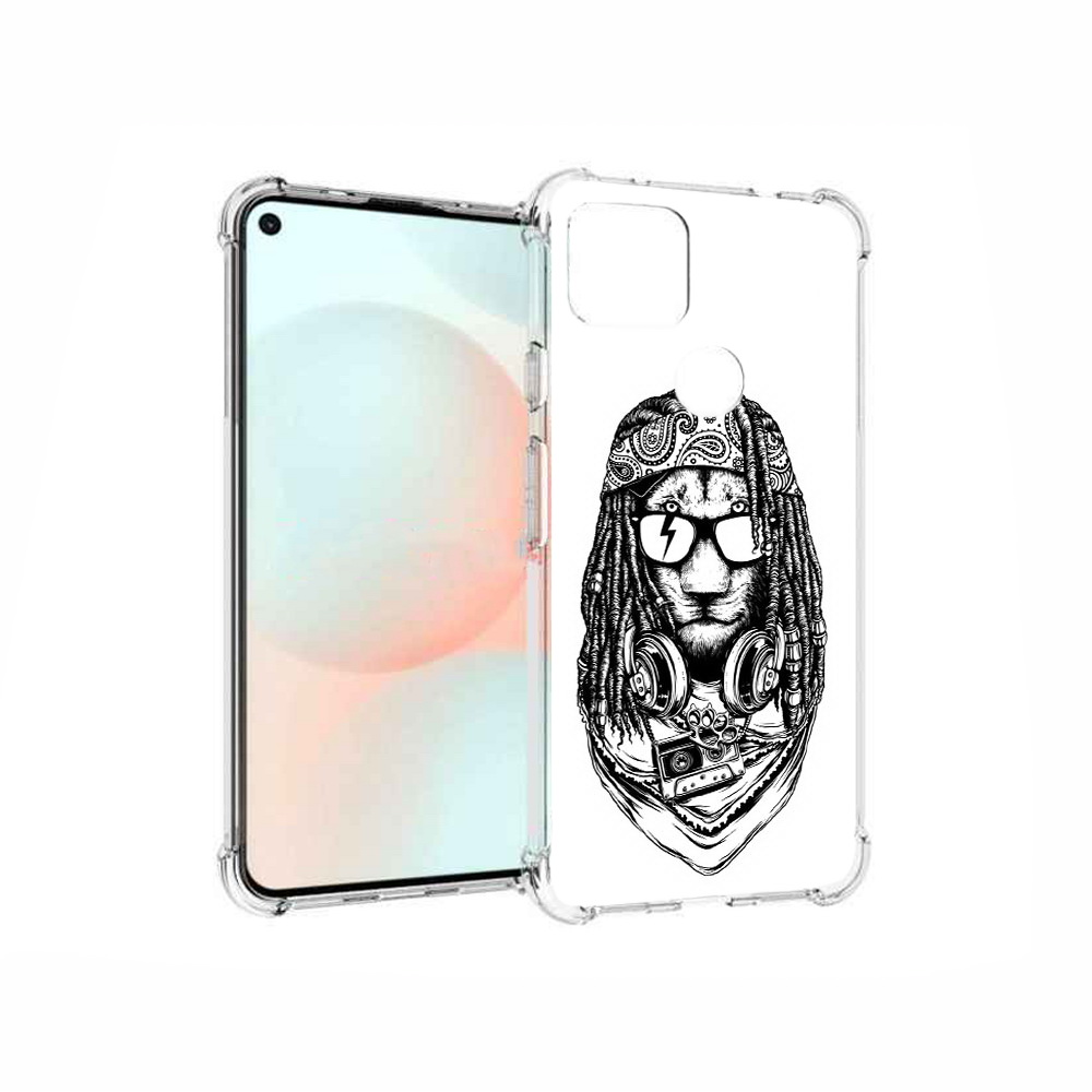 

Чехол MyPads Tocco для Google Pixel 5A дреды льва, Прозрачный, Tocco