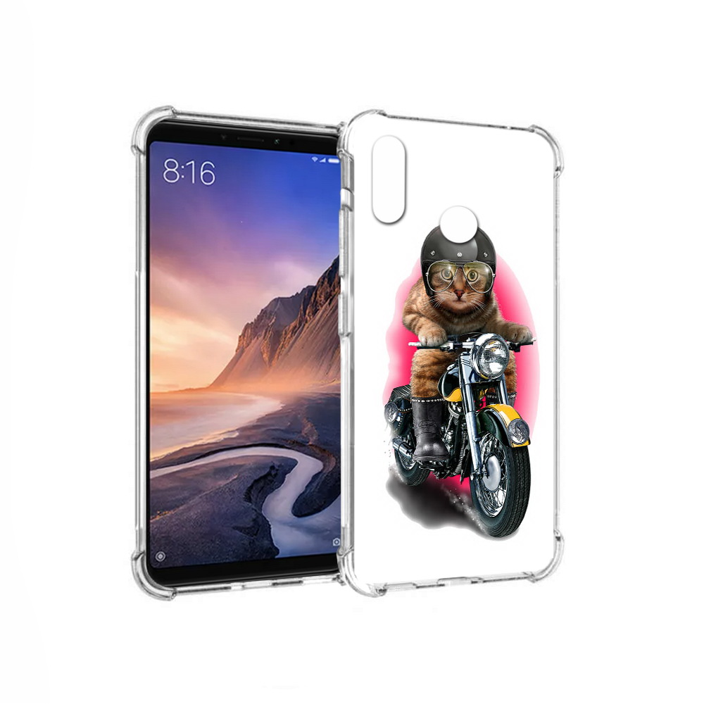 

Чехол MyPads Tocco для Xiaomi Mi Max 3 мото-кот (PT115366.313.485), Прозрачный, Tocco