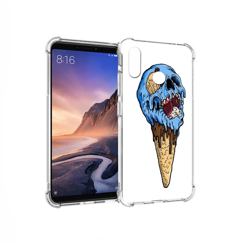 

Чехол MyPads Tocco для Xiaomi Mi Max 3 мороженное череп (PT115366.313.484), Прозрачный, Tocco