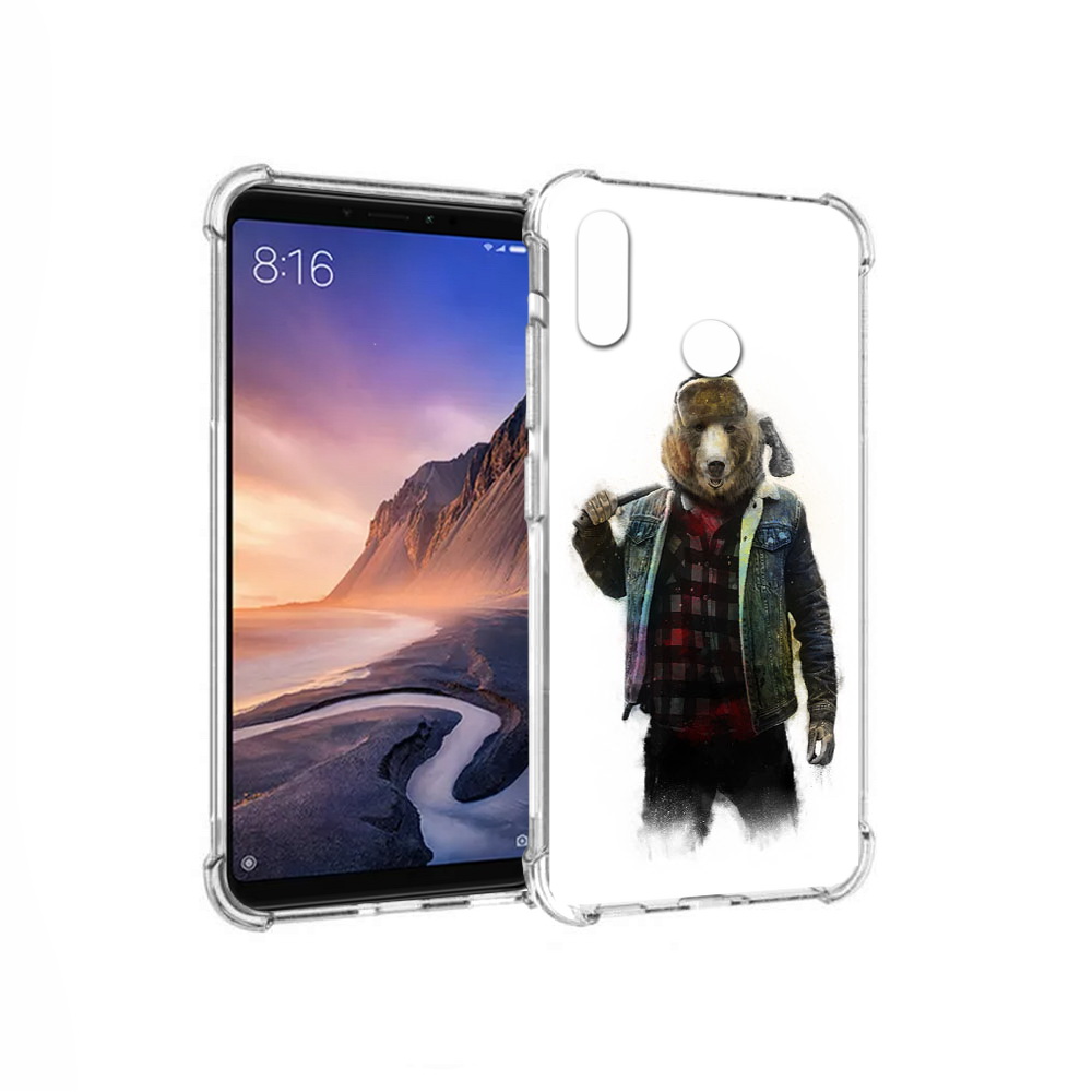 

Чехол MyPads Tocco для Xiaomi Mi Max 3 медведь с топором (PT115366.313.469), Прозрачный, Tocco