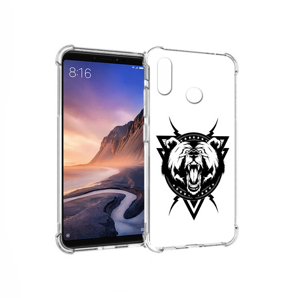 

Чехол MyPads Tocco для Xiaomi Mi Max 3 медведь в треугольнике (PT115366.313.464), Прозрачный, Tocco