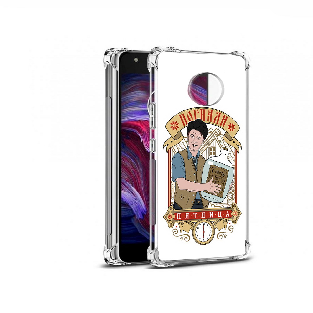 

Чехол MyPads Tocco для Motorola Moto X4 Погнали пятница (PT96319.371.137), Прозрачный, Tocco