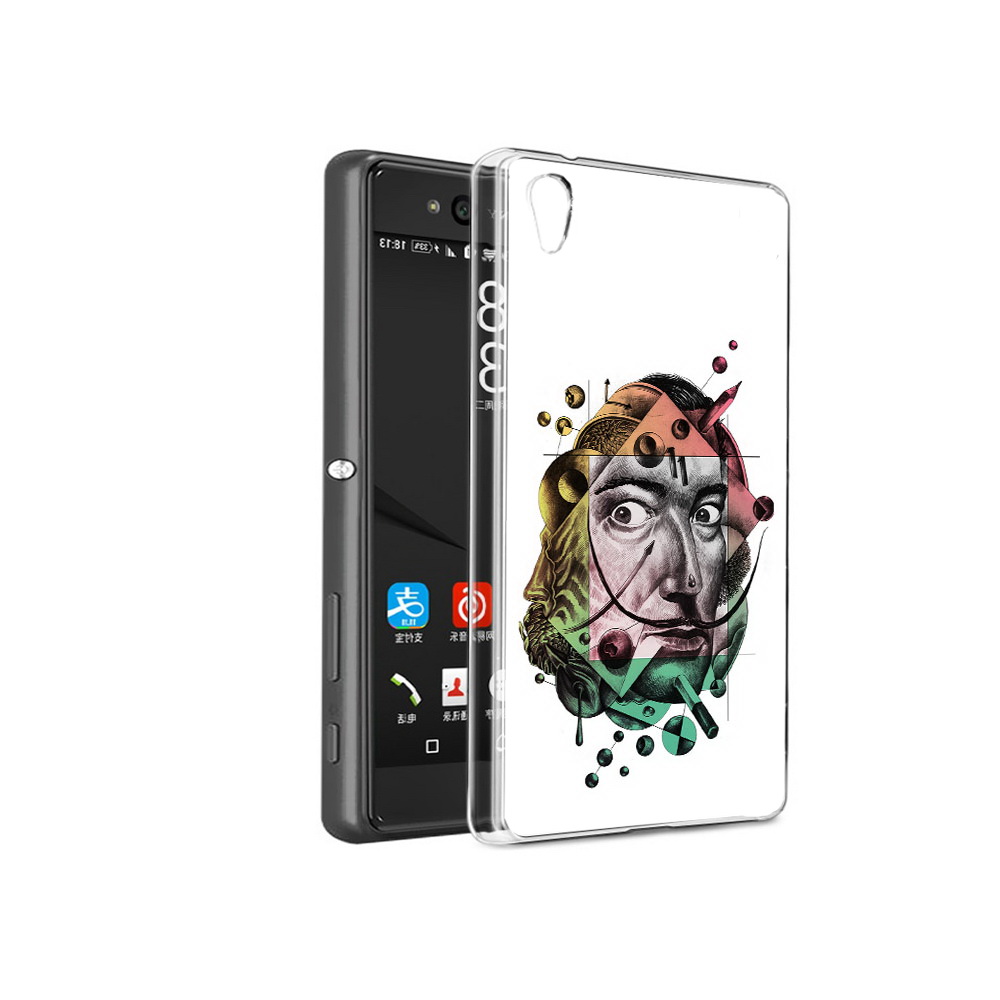

Чехол MyPads Tocco для Sony Xperia C6 разноцветное лицо абстракция (PT28839.243.570), Прозрачный, Tocco