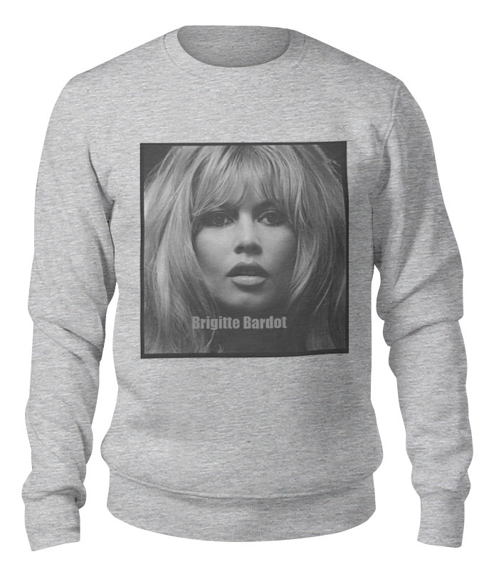 

Свитшот унисекс Printio Brigitte bardot серый XL, Brigitte bardot