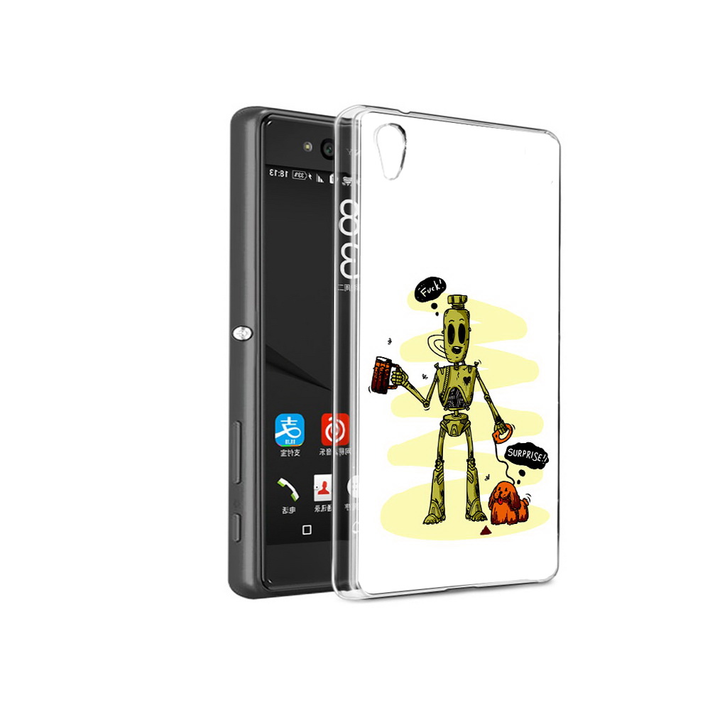 

Чехол MyPads Tocco для Sony Xperia C6 прикольный робот (PT28839.243.557), Прозрачный, Tocco