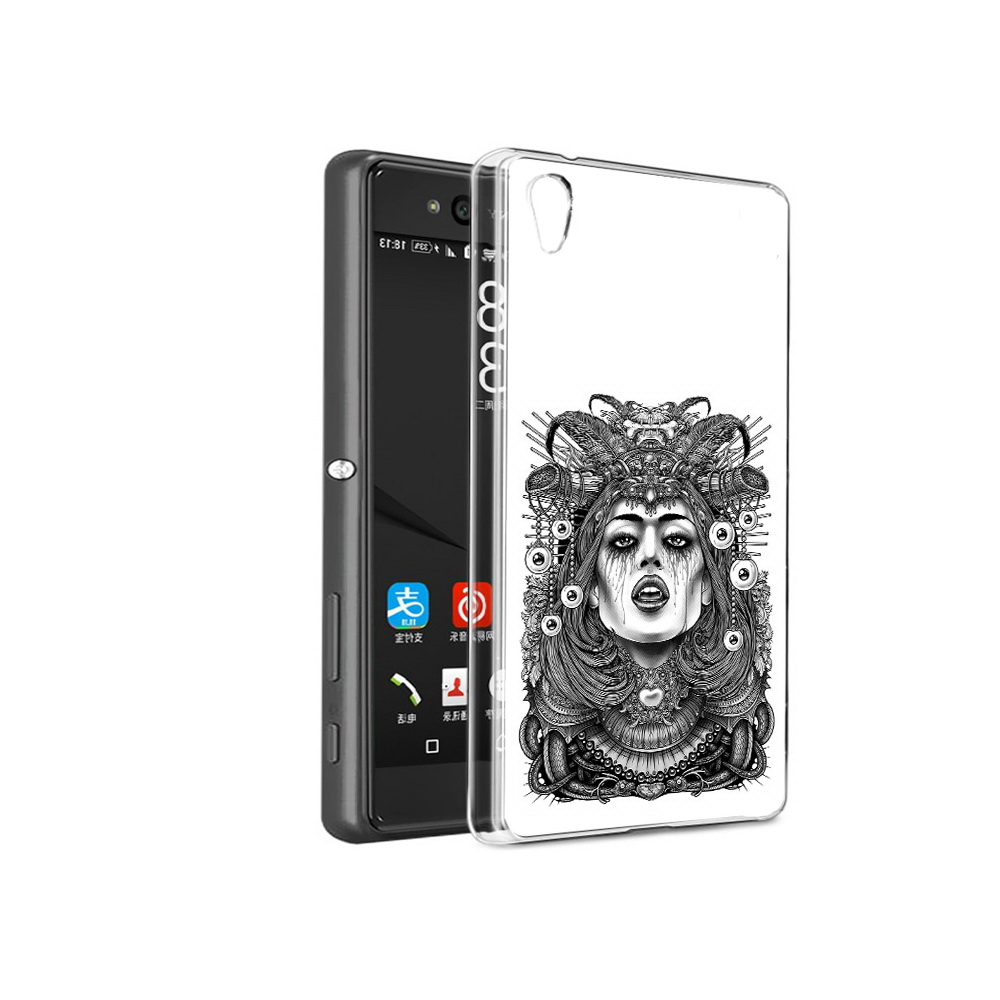 

Чехол MyPads Tocco для Sony Xperia C6 портрет девушки черно белый (PT28839.243.551), Прозрачный, Tocco