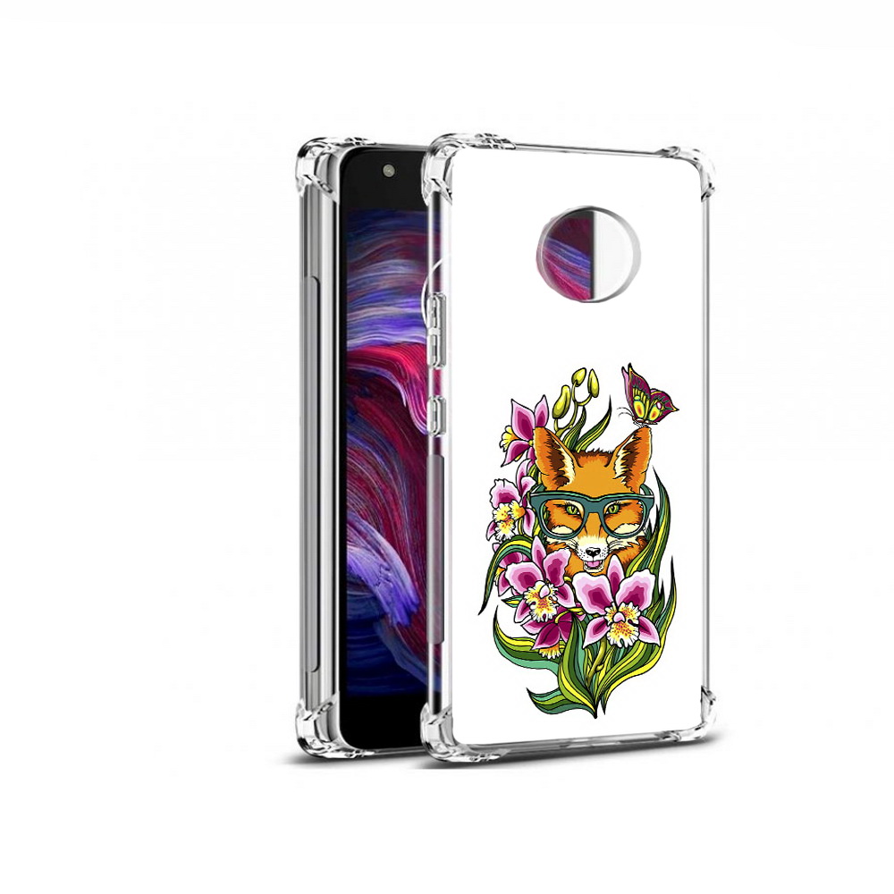 

Чехол MyPads Tocco для Motorola Moto X4 Лиса в цветах (PT96319.371.108), Прозрачный, Tocco