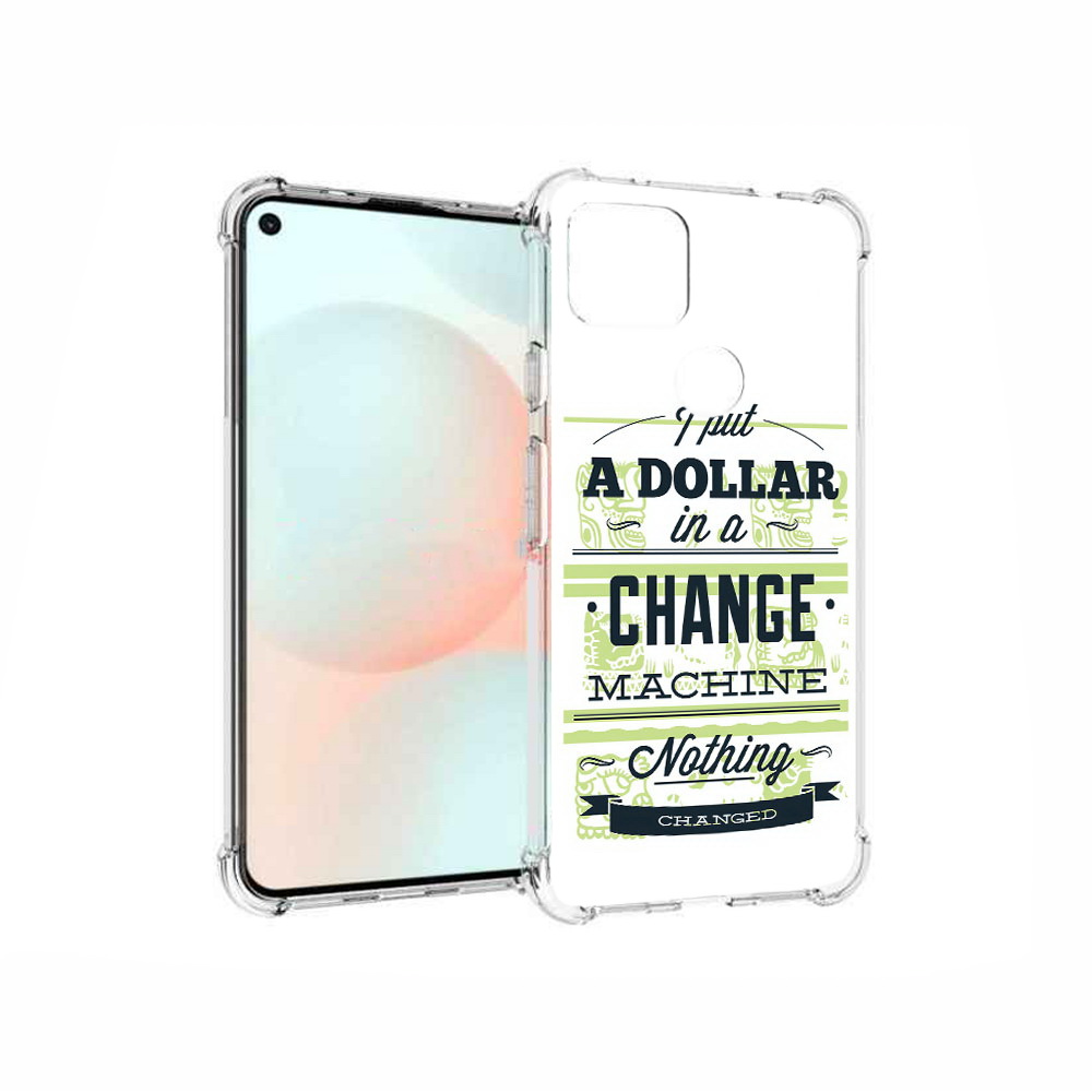 

Чехол MyPads Tocco для Google Pixel 5A доллар надпись, Прозрачный, Tocco