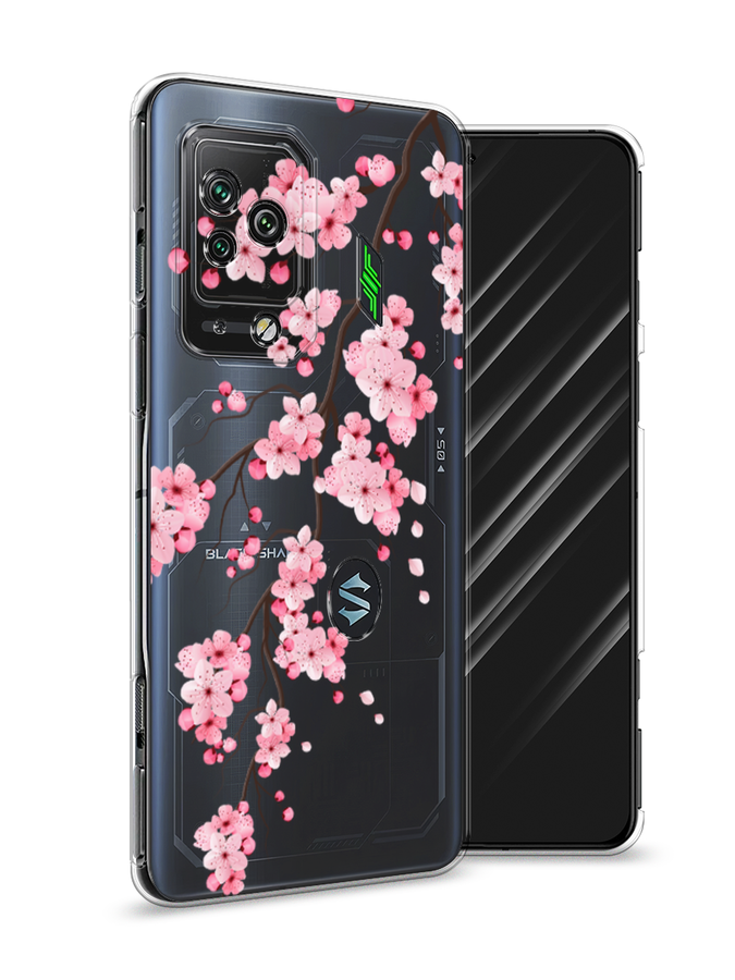 

Чехол Awog на Xiaomi Black Shark 5 Pro "Розовая сакура", Разноцветный, 314150-8