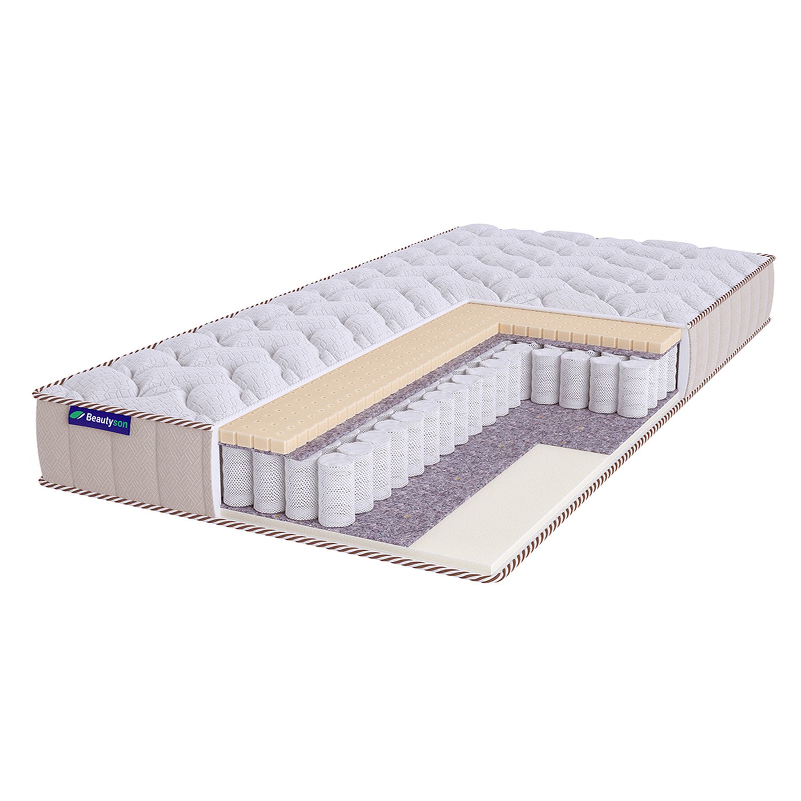 

Матрас Beautyson Roll Spring Soft Latex 2 S600 Lux, 70х130, 20 см, пружинный, Белый, Roll Spring Soft Latex 2 S600 Lux