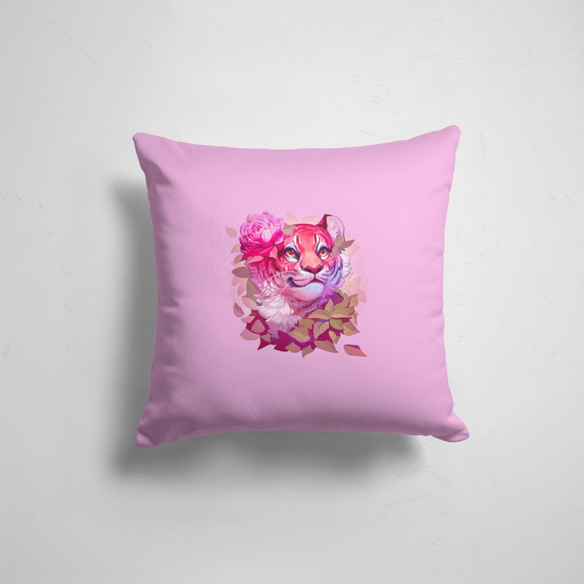 фото Подушка декоративная 45х45см звери крупные кошки мама тигрица 365home