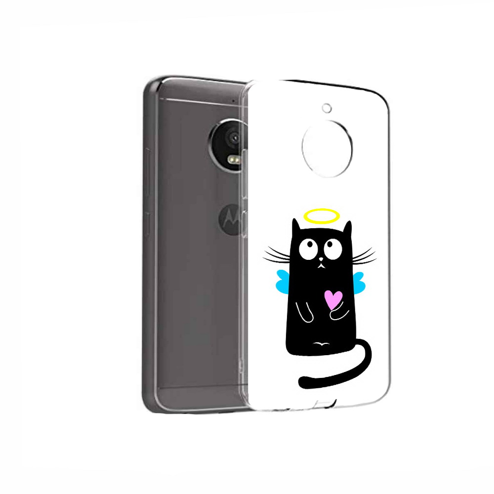

Чехол MyPads Tocco для Motorola Moto E4 Кот ангелок (PT99977.370.96), Прозрачный, Tocco