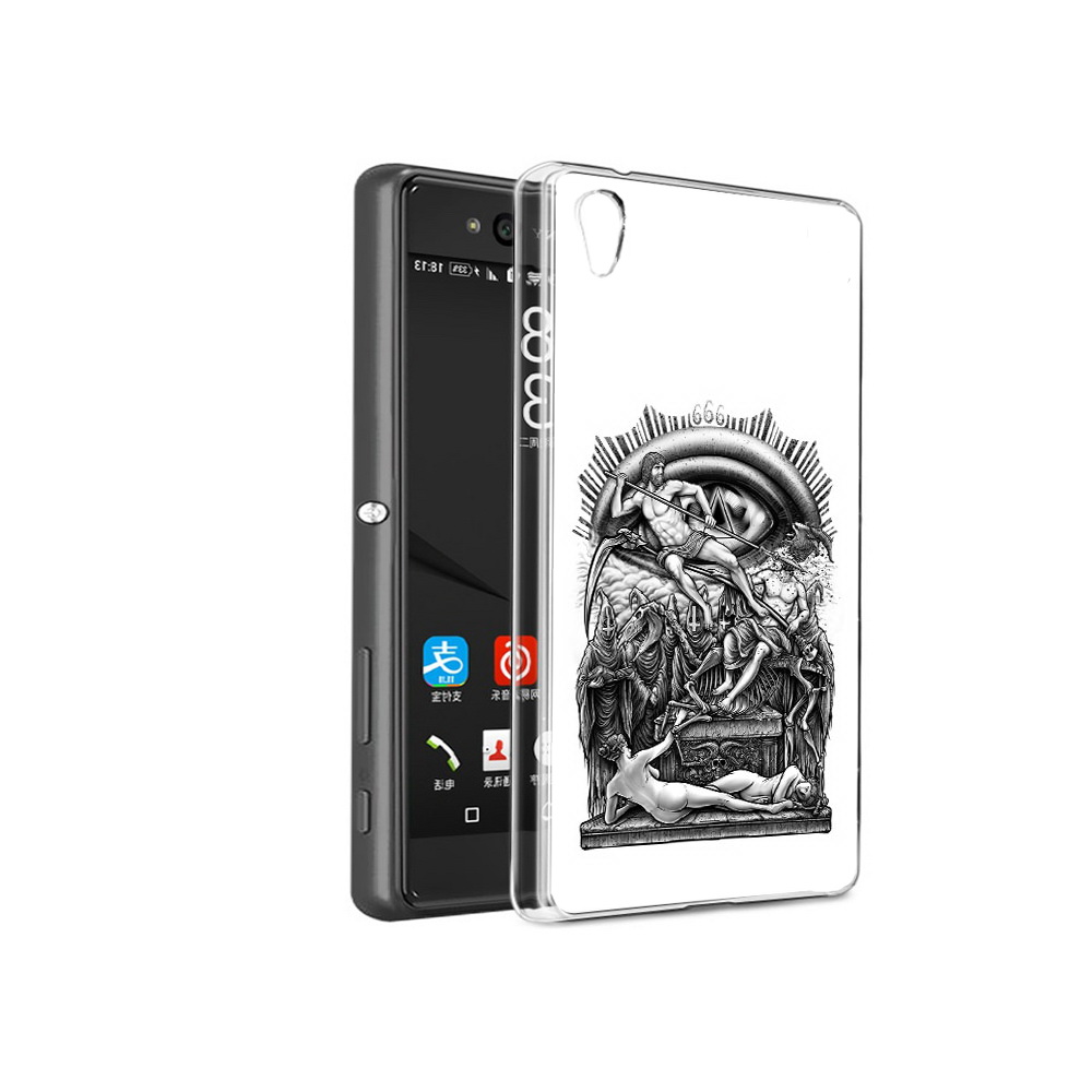 

Чехол MyPads Tocco для Sony Xperia C6 оракул черно белый (PT28839.243.528), Прозрачный, Tocco