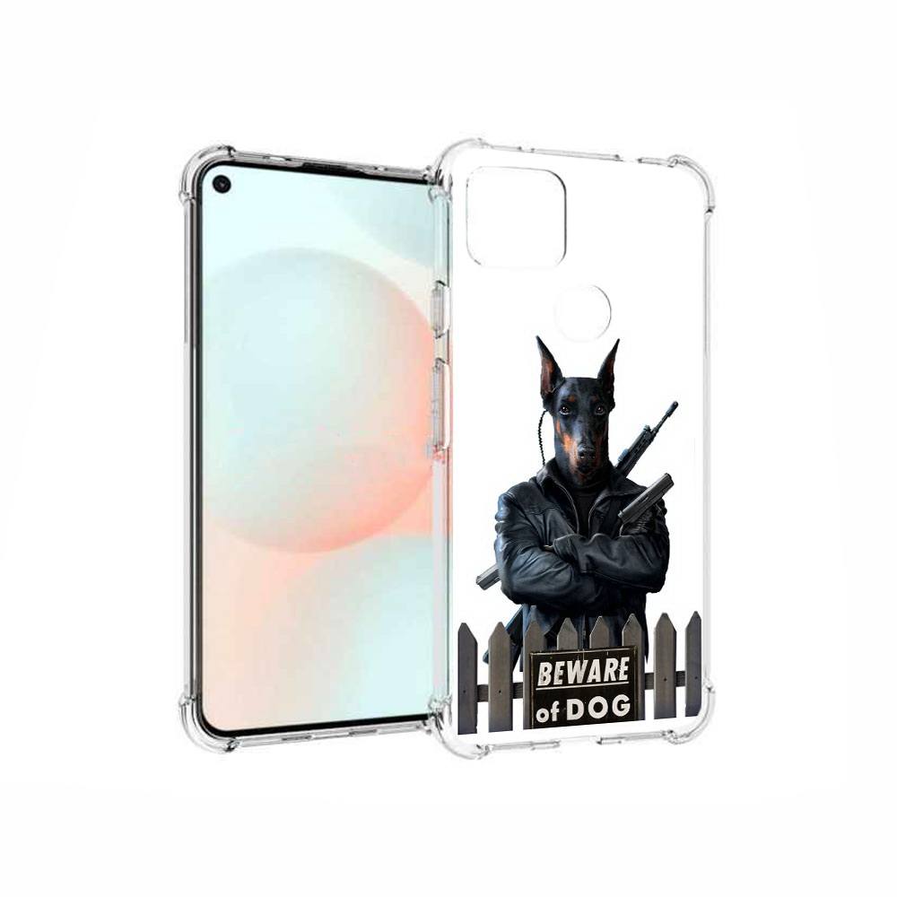 

Чехол MyPads Tocco для Google Pixel 5A доберман, Прозрачный, Tocco