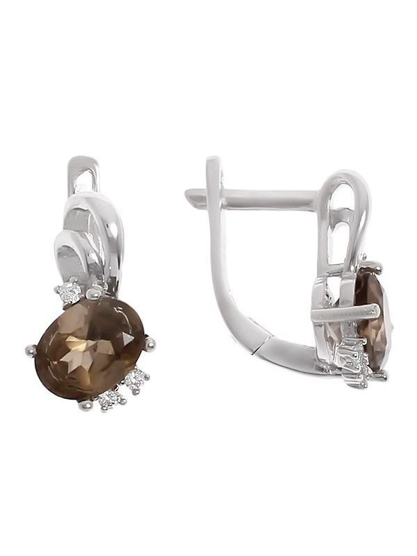 

Серьги из серебра с раухтопазом Balex Jewellery 2405936876, 2405936876