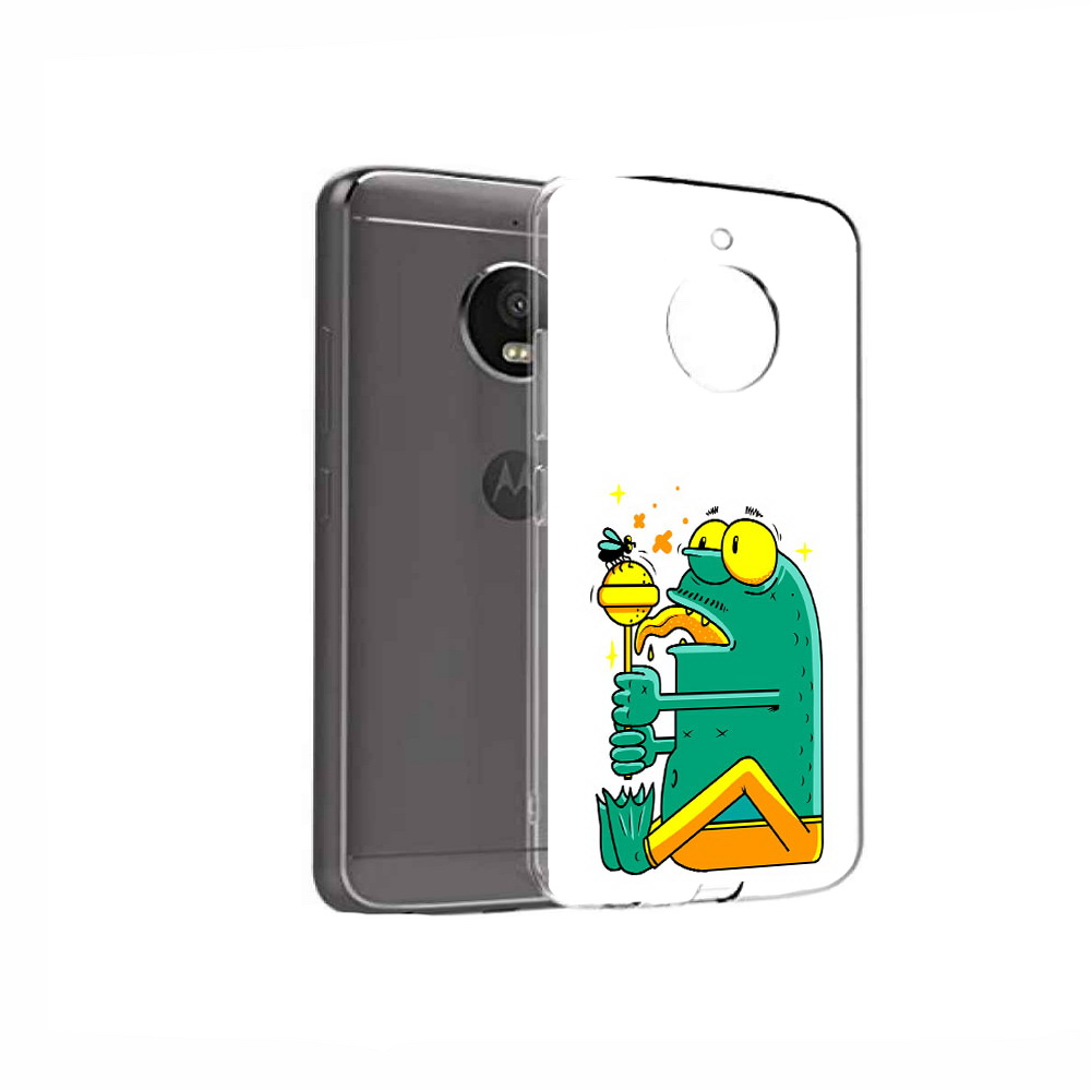 

Чехол MyPads Tocco для Motorola Moto E4 Зеленая лягушка с чупа чупсом (PT99977.370.85), Прозрачный, Tocco