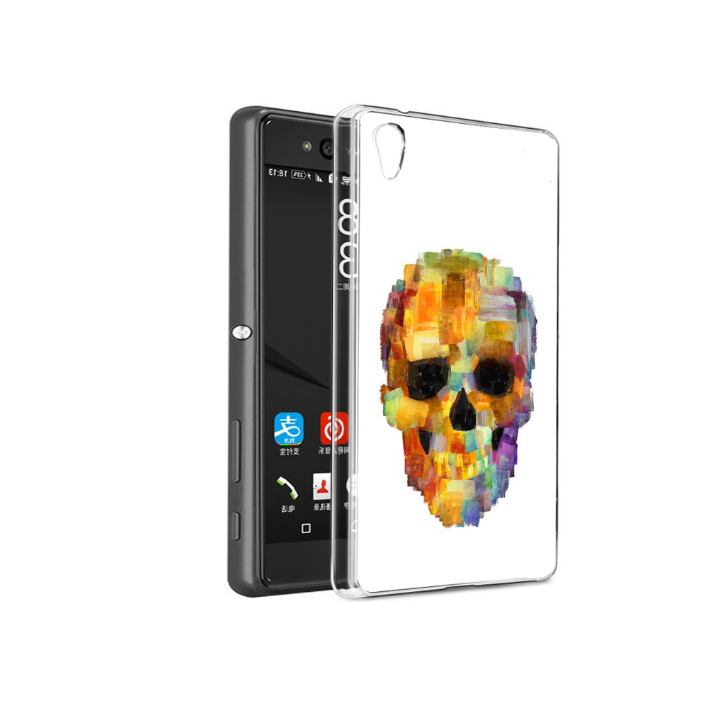 

Чехол MyPads Tocco для Sony Xperia C6 нарисованный череп (PT28839.243.516), Прозрачный, Tocco
