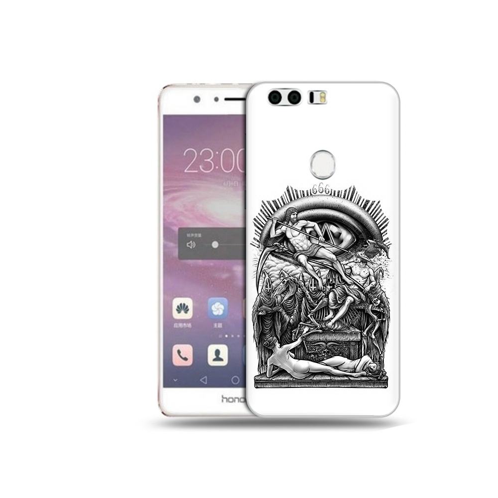 

Чехол MyPads Tocco для Honor 8 оракул черно белый (PT46676.38.528), Прозрачный, Tocco