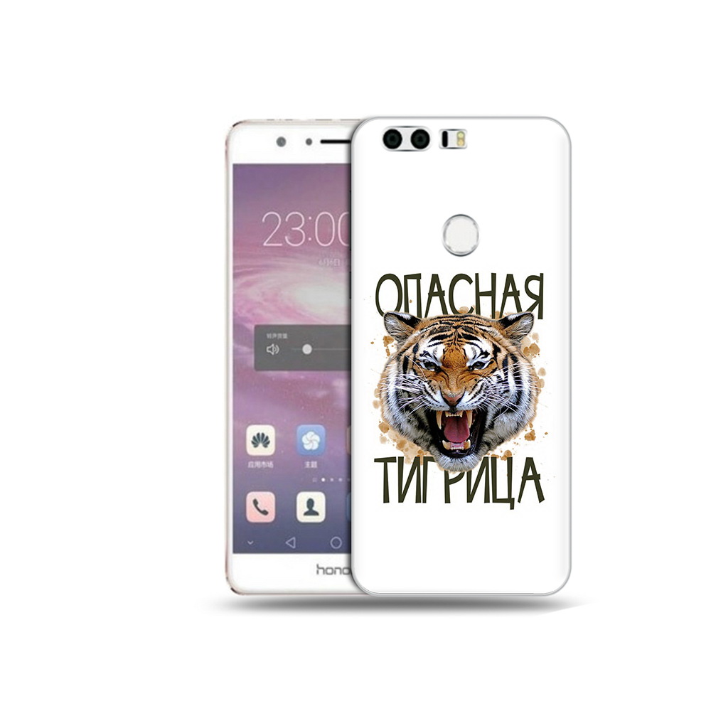 

Чехол MyPads Tocco для Honor 8 опасная тигрица (PT46676.38.527), Прозрачный, Tocco