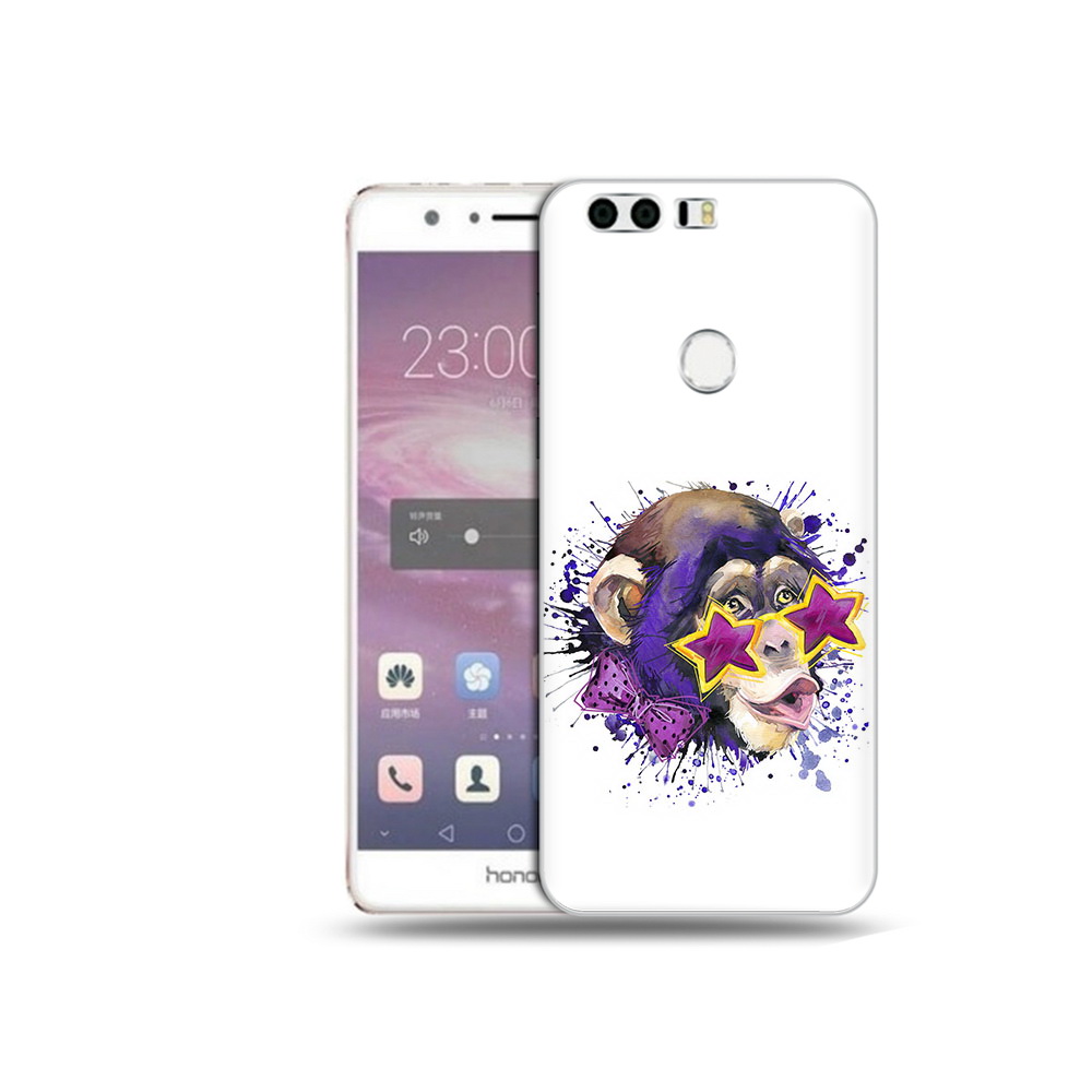 

Чехол MyPads Tocco для Honor 8 обезьяна в очках (PT46676.38.524), Прозрачный, Tocco