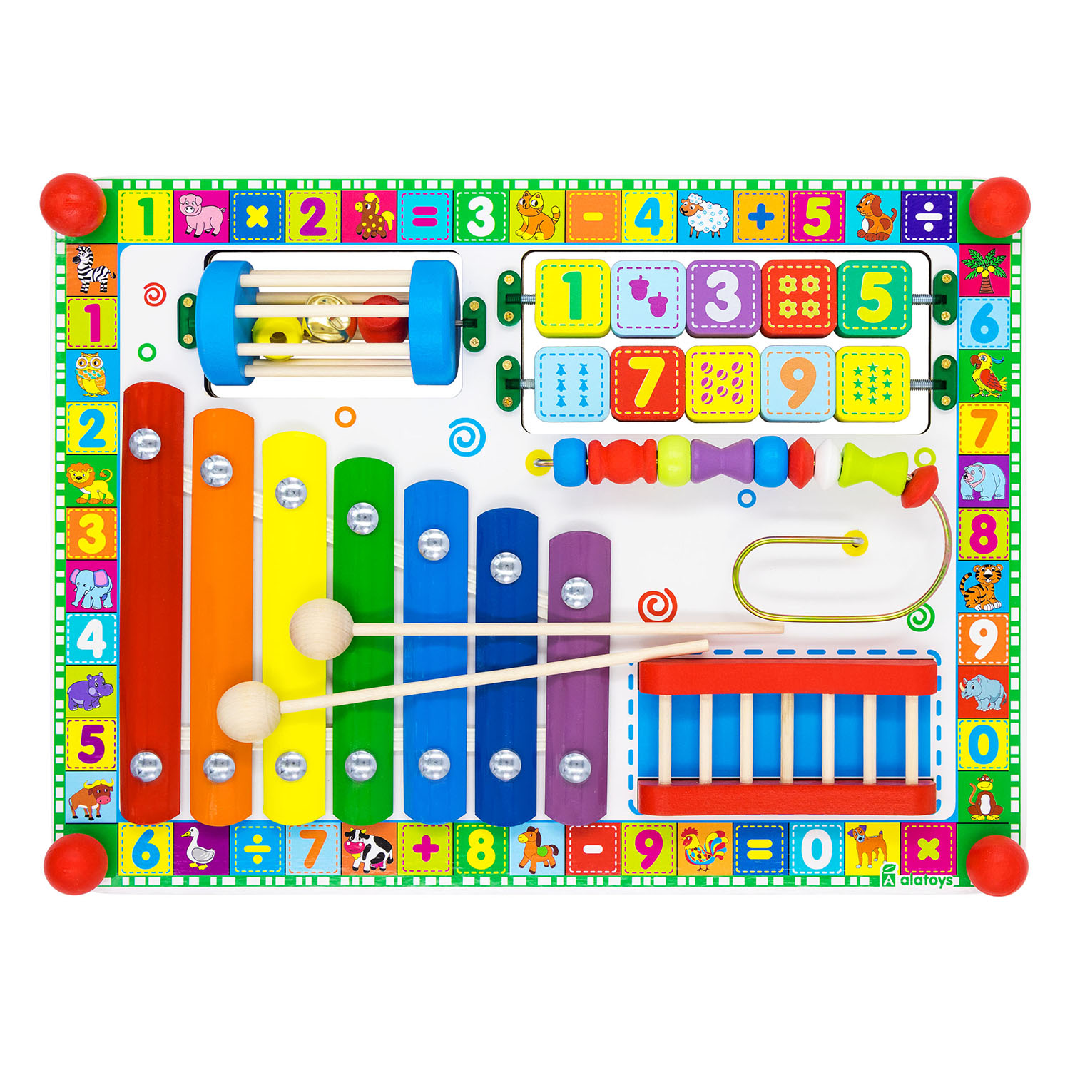 Бизиборд alatoys Rainbow BusyBoard ВВ503-AL бизиборд alatoys kids calendar к а вв110