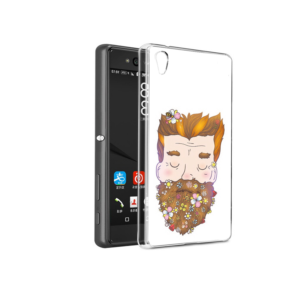 

Чехол MyPads Tocco для Sony Xperia C6 мужчина с цветами в бороде (PT28839.243.489), Прозрачный, Tocco