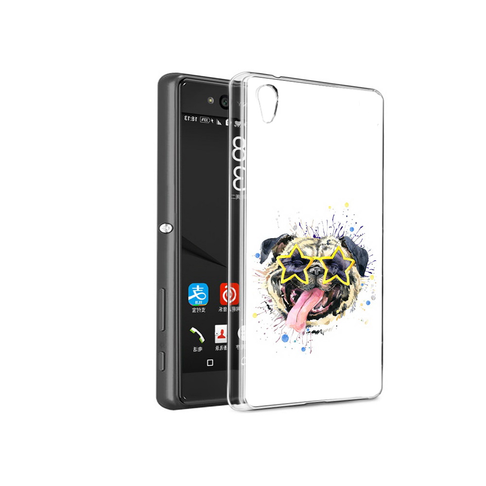 

Чехол MyPads Tocco для Sony Xperia C6 мопс боксер (PT28839.243.482), Прозрачный, Tocco