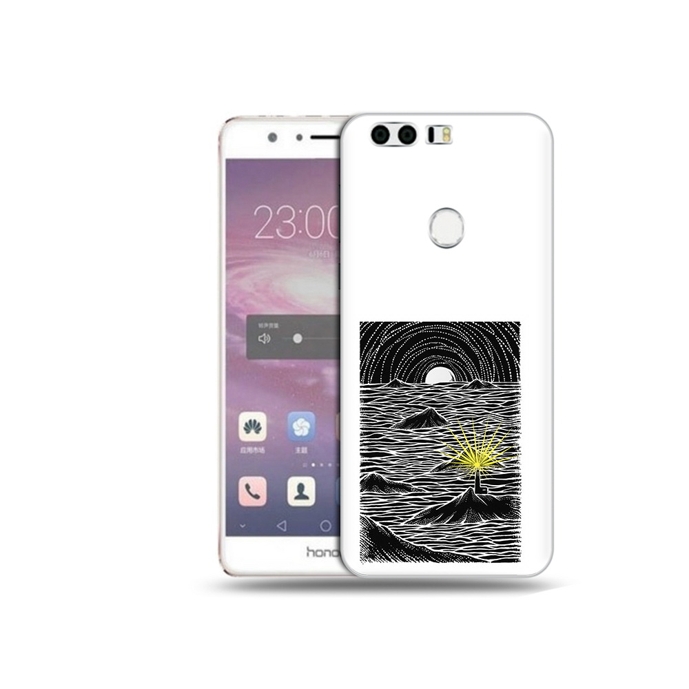 

Чехол MyPads Tocco для Honor 8 маяк в черно белом море (PT46676.38.460), Прозрачный, Tocco