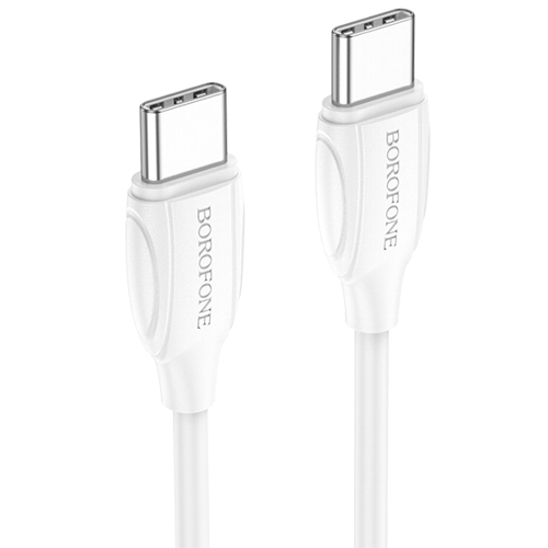 Кабель usb type-c - usb type-c Borofone 1 м белый