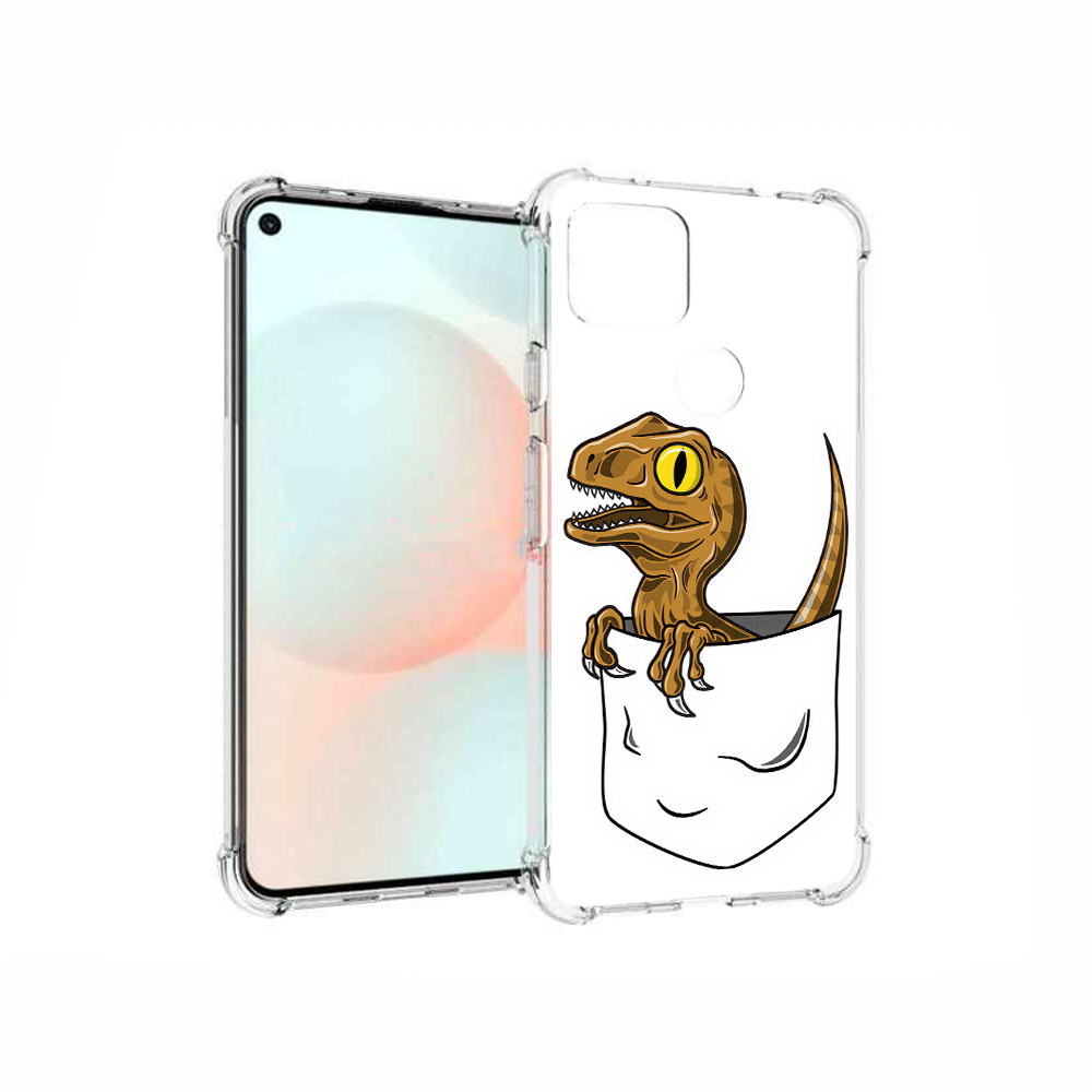

Чехол MyPads Tocco для Google Pixel 5A динозавр в кармане, Прозрачный, Tocco
