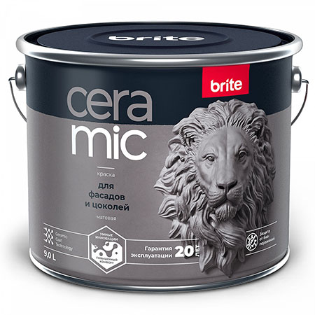 Краска для фасадов и цоколей Brite Ceramic краска для гостиных и спален brite ceramic