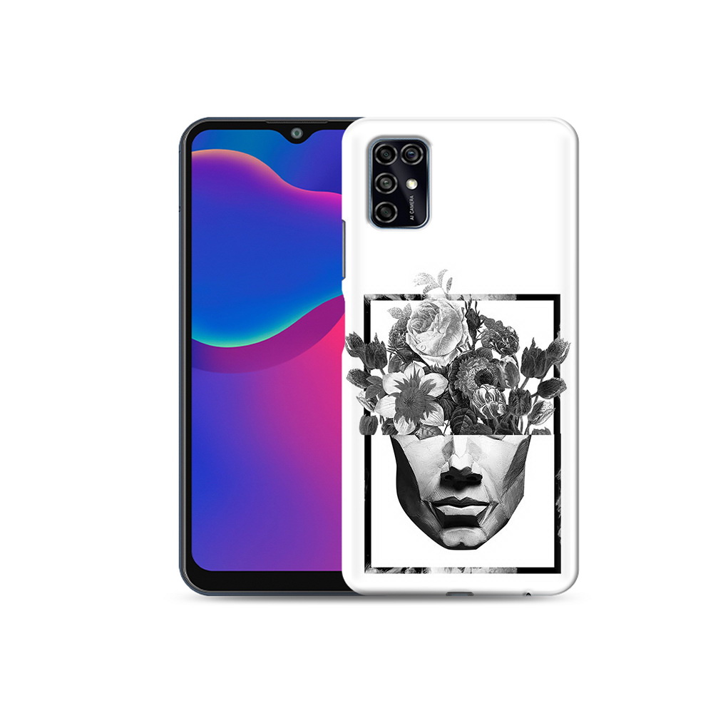 Чехол MyPads Tocco для ZTE Blade V2020 Smart черно белая ваза в абстракции