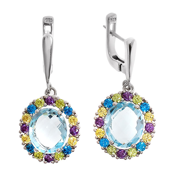 

Серьги из серебра с топазом Balex Jewellery 2410931219, 2410931219