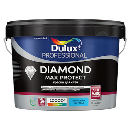 Краска для стен износостойкая, матовая Dulux Professional Diamond Max Protect led dl 2w 7 невидимый коннектор для фиксинга i прямой d13mm с термоус на клеевой основе