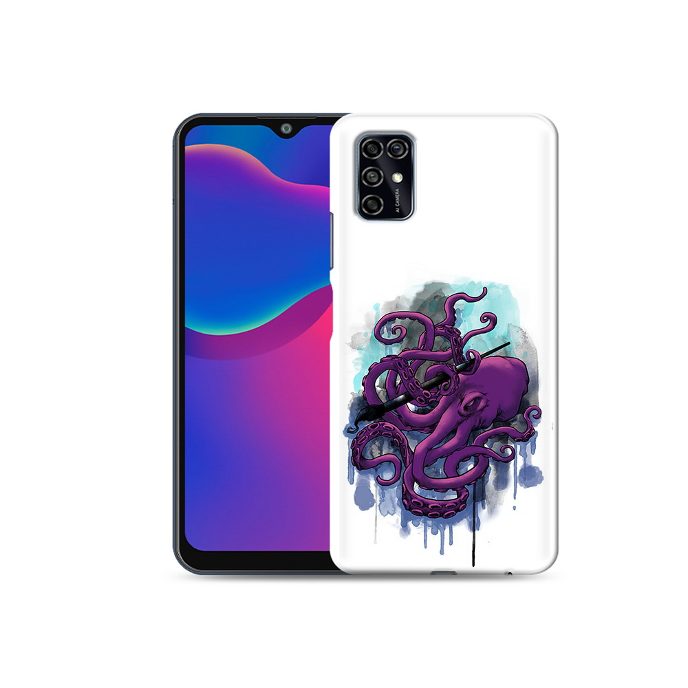 Чехол MyPads Tocco для ZTE Blade V2020 Smart фиолетовый осьминог (PT156449.442.658)
