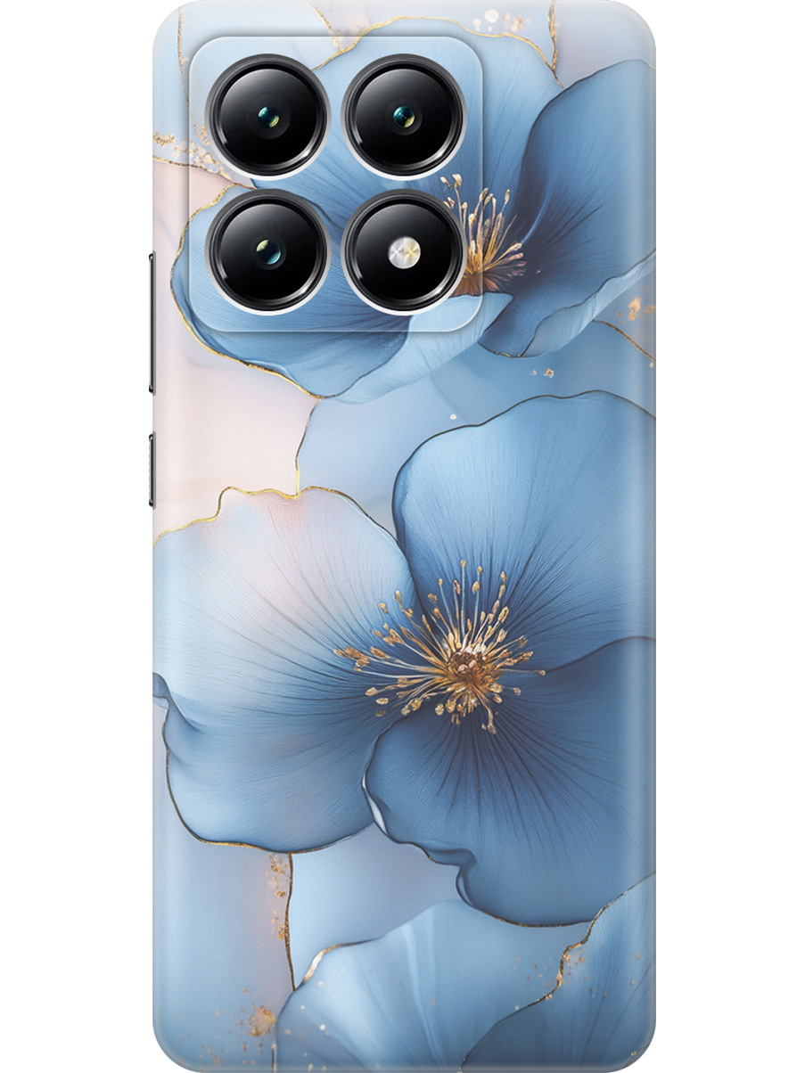 

Силиконовый чехол на Xiaomi 14T с принтом "Голубые ирисы", Прозрачный;голубой;синий, 785978424
