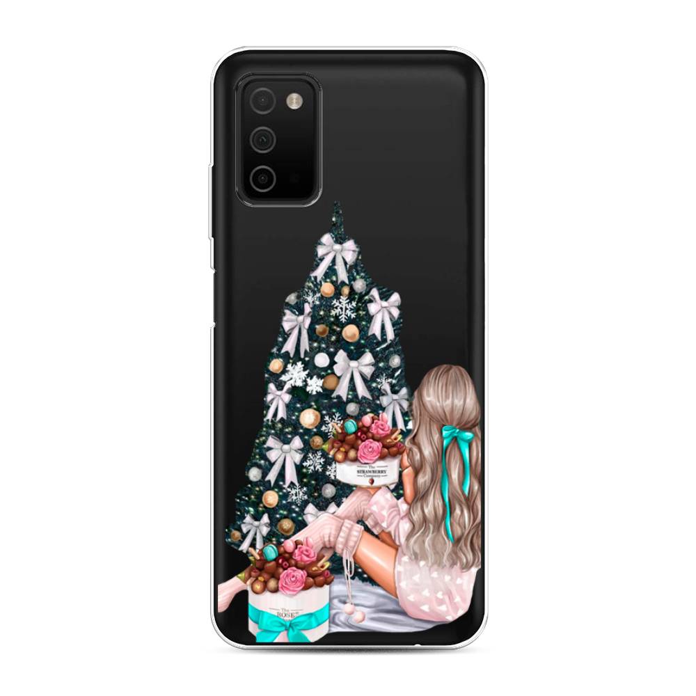 

Чехол на Samsung Galaxy A03s "New Year", Зеленый;бежевый;голубой, 2103250-5