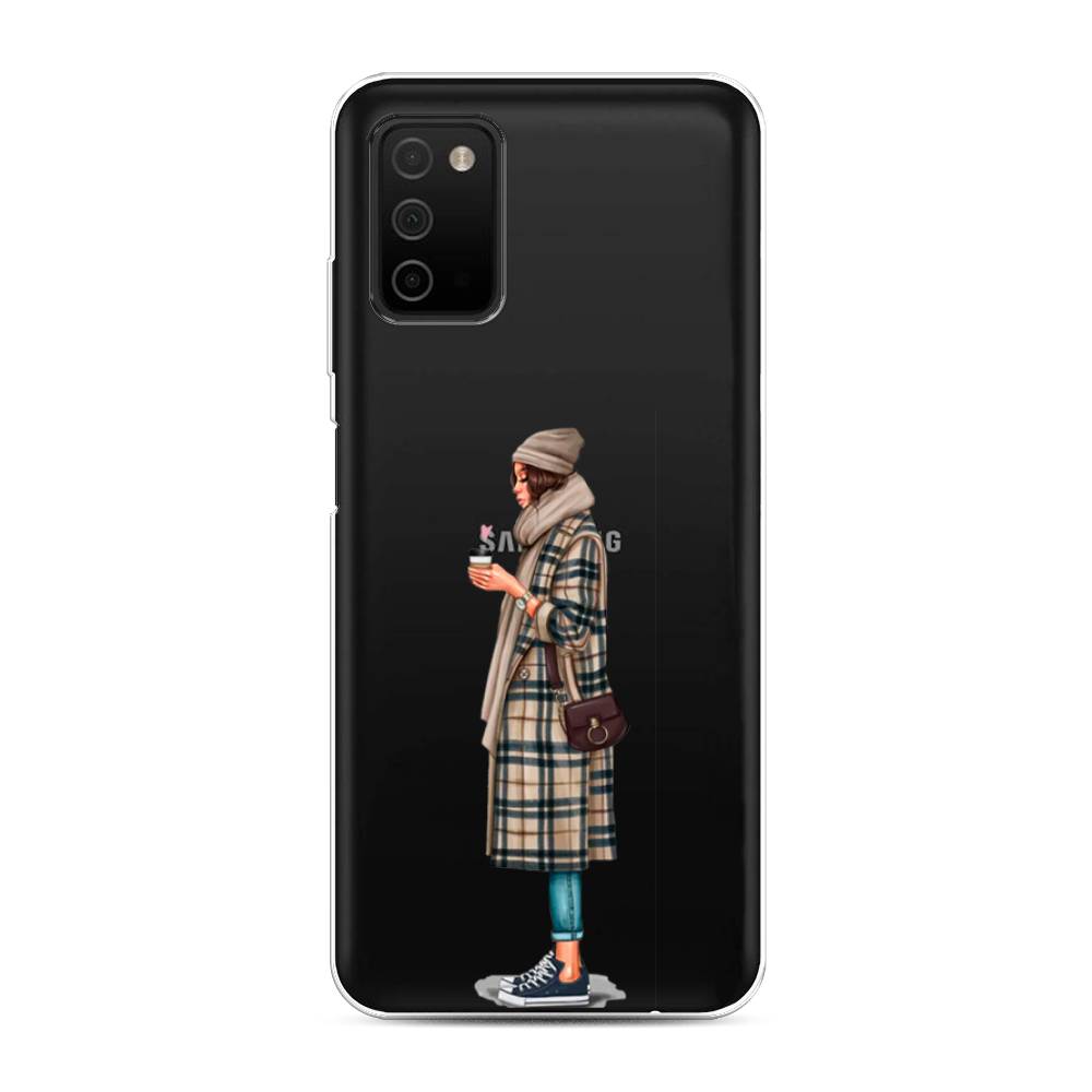 

Чехол на Samsung Galaxy A03s "Утренний кофе", Коричневый;бежевый, 2103250-6
