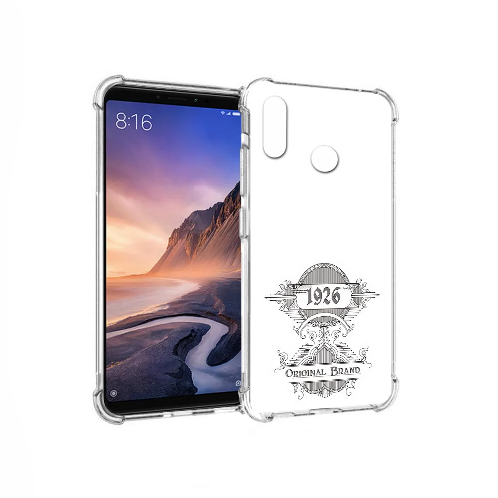 

Чехол MyPads Tocco для Xiaomi Mi Max 3 логотип черно белый (PT115366.313.446), Прозрачный, Tocco