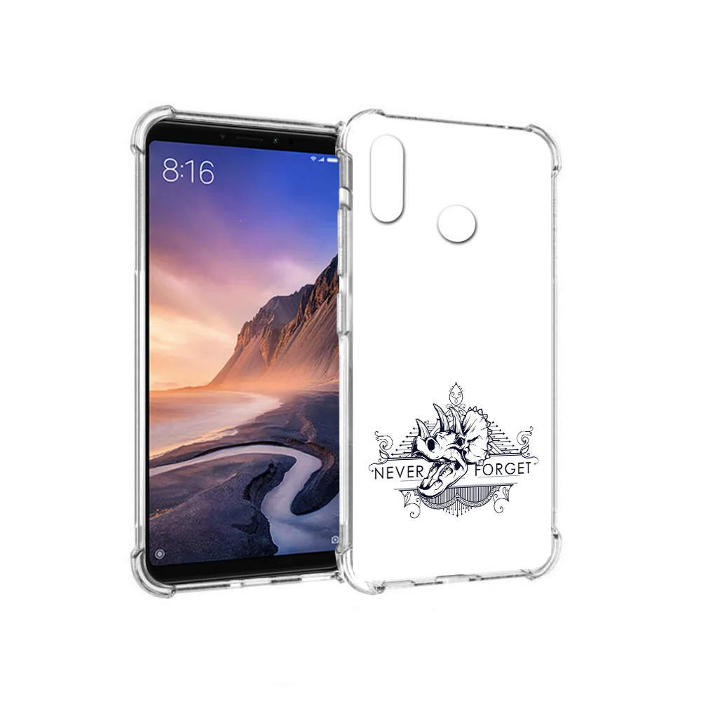 

Чехол MyPads Tocco для Xiaomi Mi Max 3 логотип носорога никогда не забуду, Прозрачный, Tocco