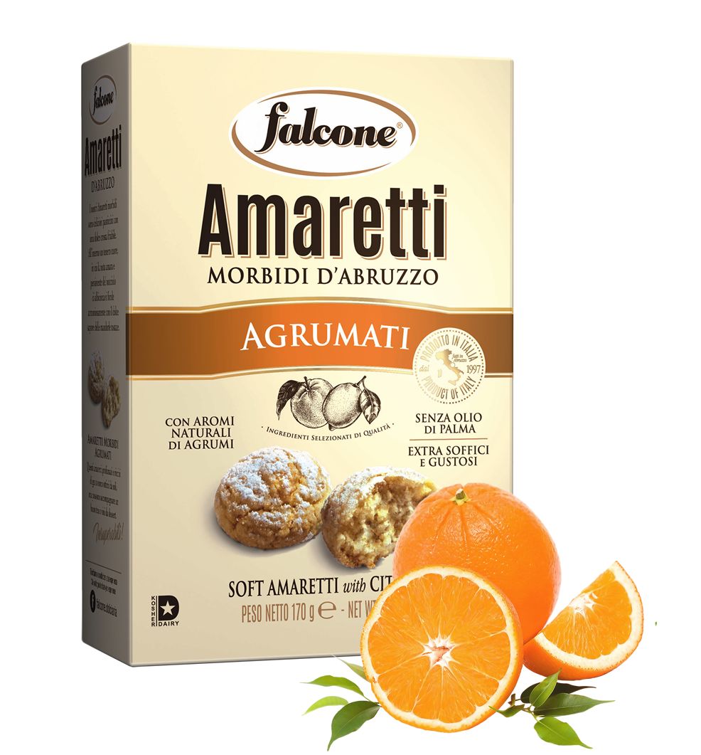 Печенье сдобное Falcone Amaretti Амаретти, мягкие с ароматом цитрусовых, 170 г