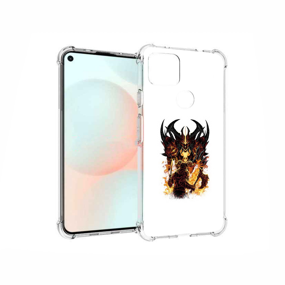 

Чехол MyPads Tocco для Google Pixel 5A демон shadow fiend, Прозрачный, Tocco