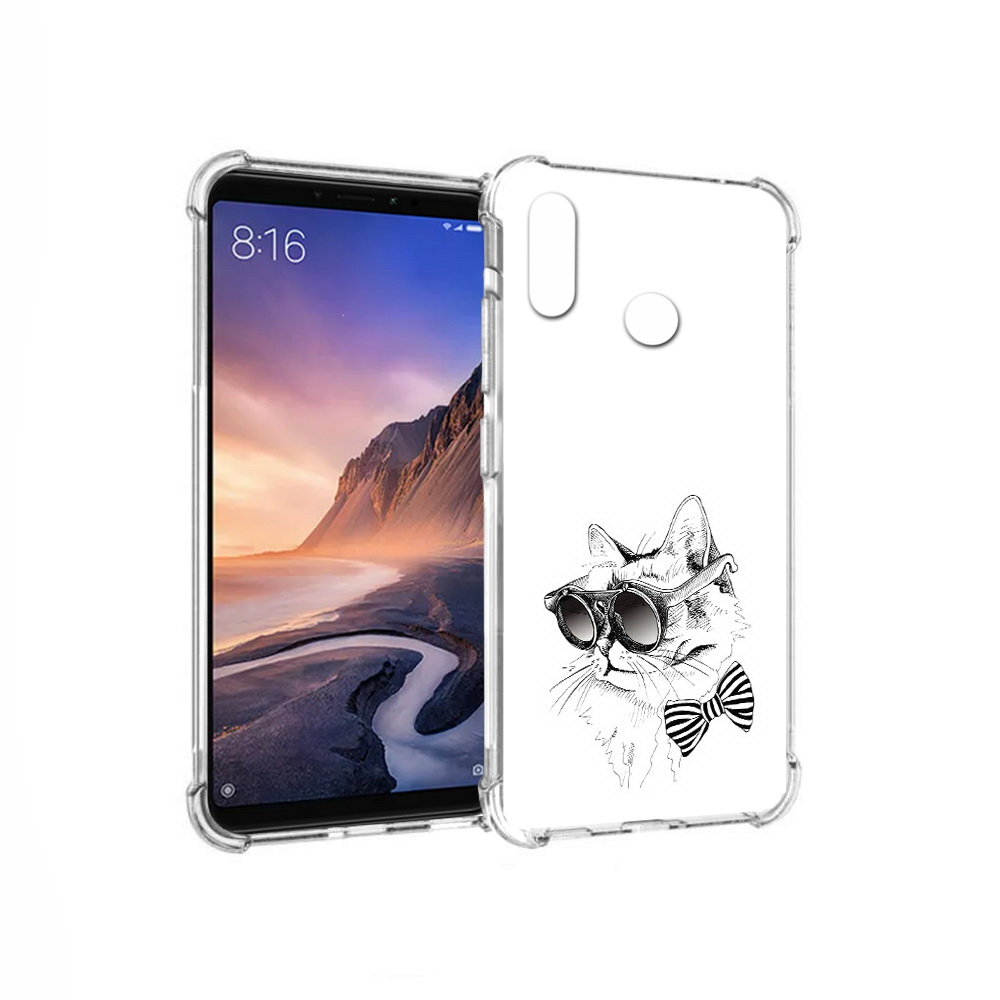 Чехол MyPads Tocco для Xiaomi Mi Max 3 крутая кошка в очках (PT115366.313.421)
