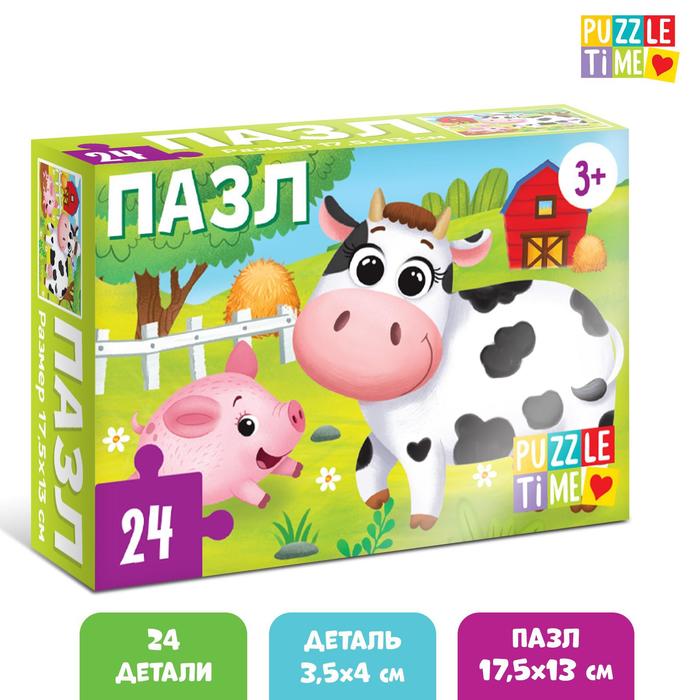 

Пазл «На ферме», 24 элемента, Пазлы 24 элемента Puzzle Time