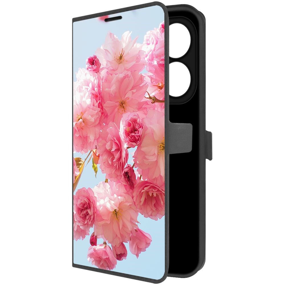 

Чехол-книжка Krutoff Eco Book для INFINIX Smart 8 Plus Сакура (черный)