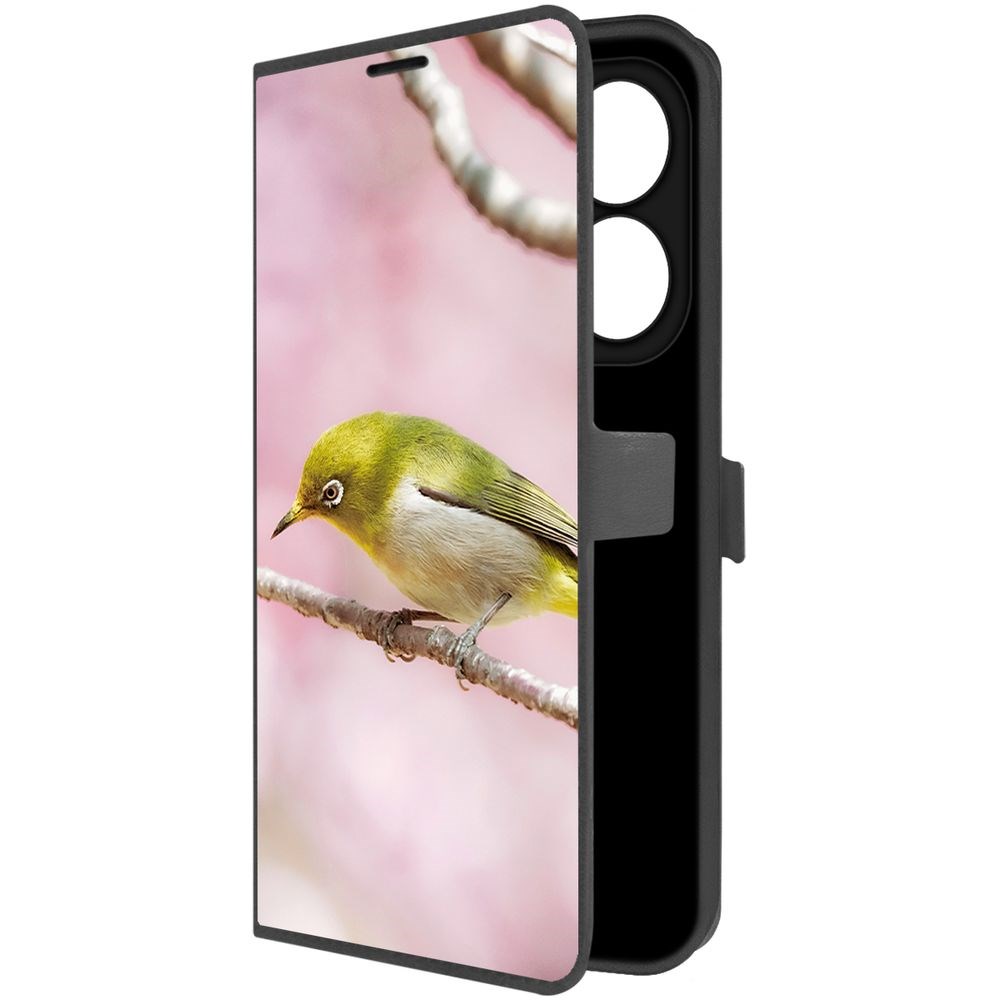 

Чехол-книжка Krutoff Eco Book для INFINIX Smart 8 Plus Японская белоглазка (черный)