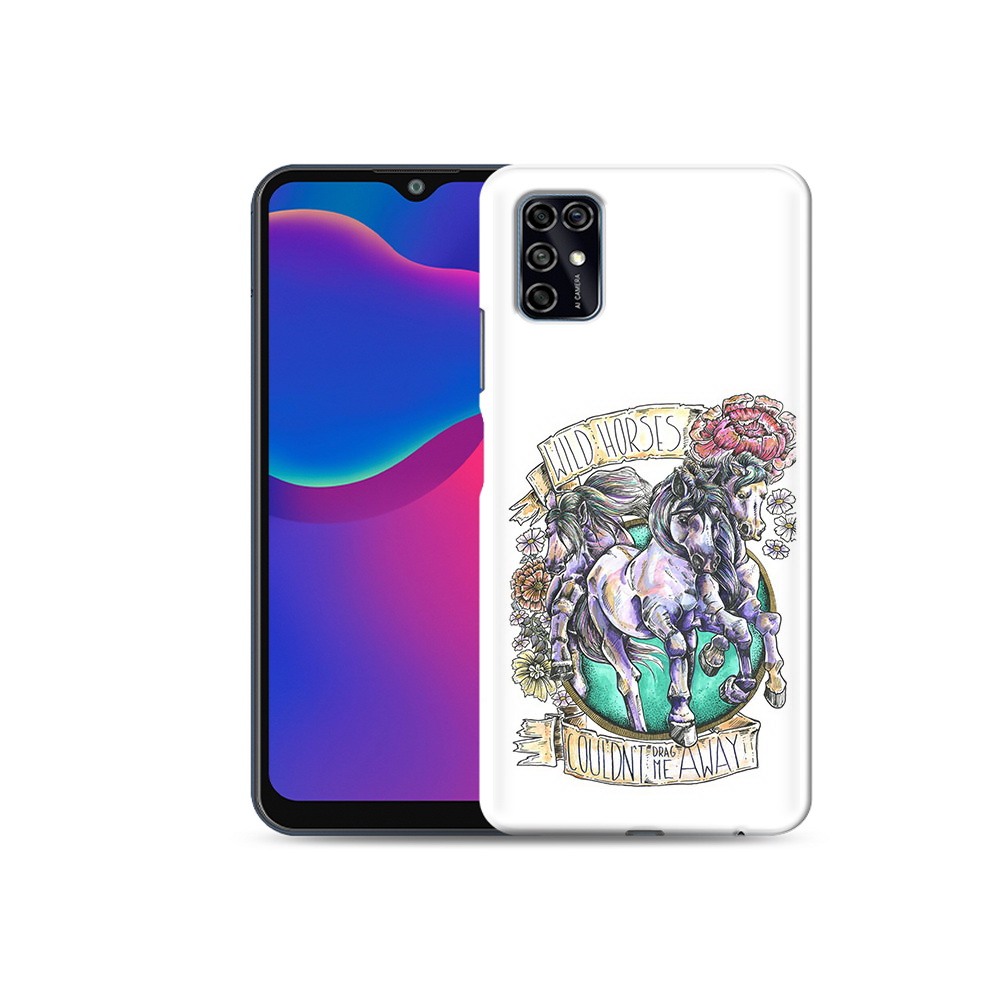 Чехол MyPads Tocco для ZTE Blade V2020 Smart рисунок коней в цветах (PT156449.442.582)