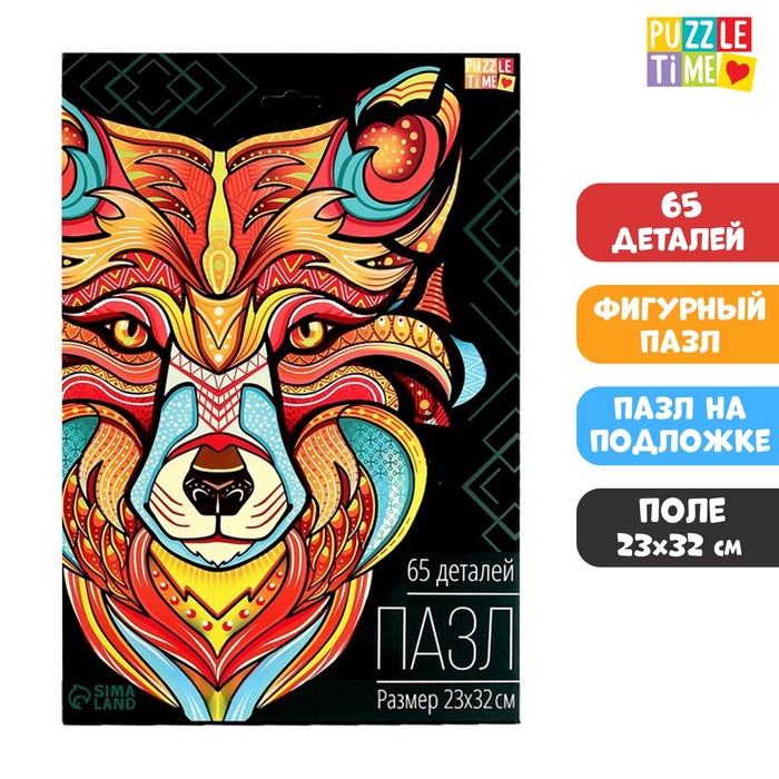 

Фигурный пазл в рамке «Лиса», Пазлы в рамке Puzzle Time