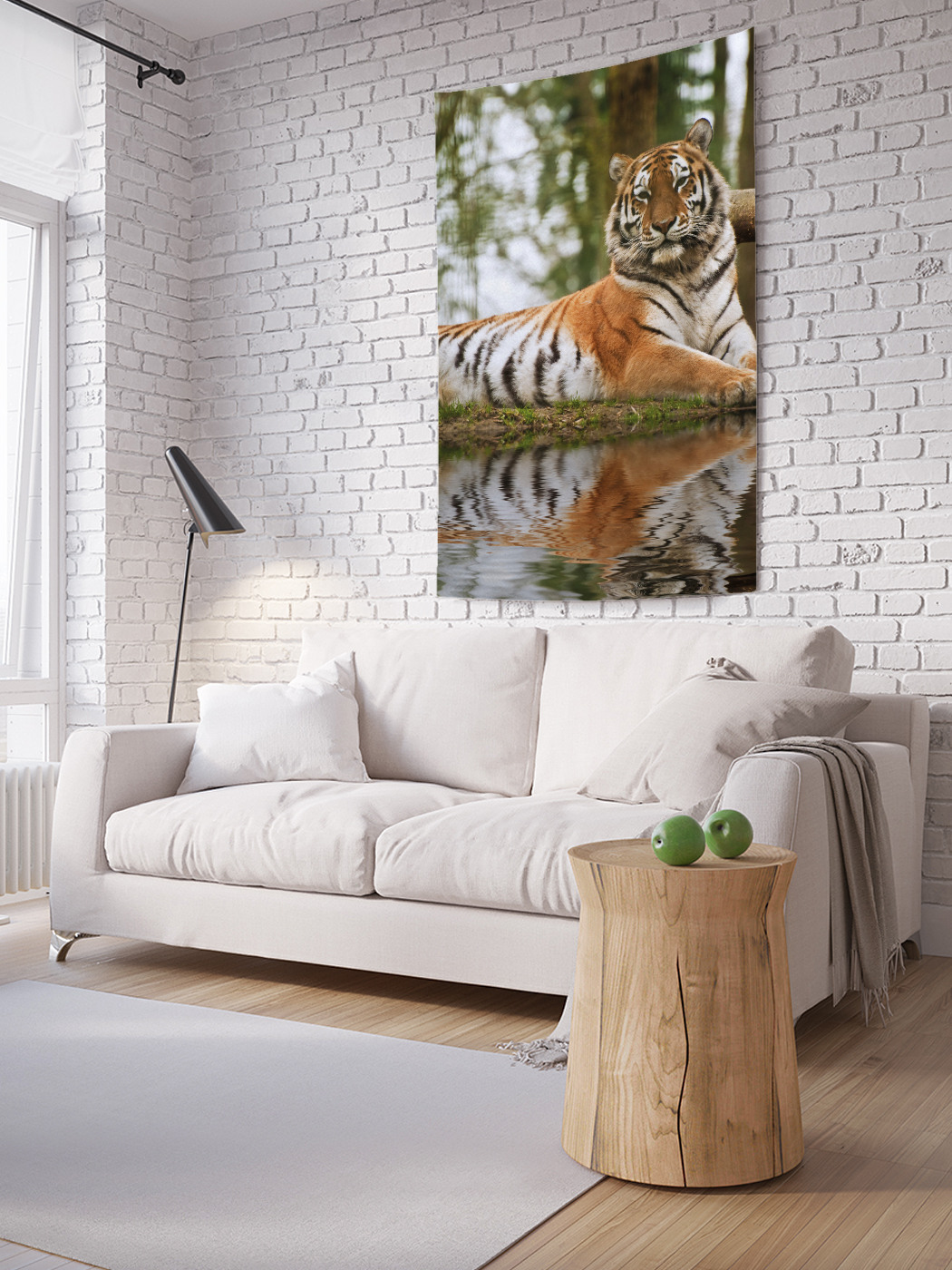 

Вертикальное фотопанно на стену JoyArty Тигр на отдыхе 100x150 см, Тигр на отдыхе